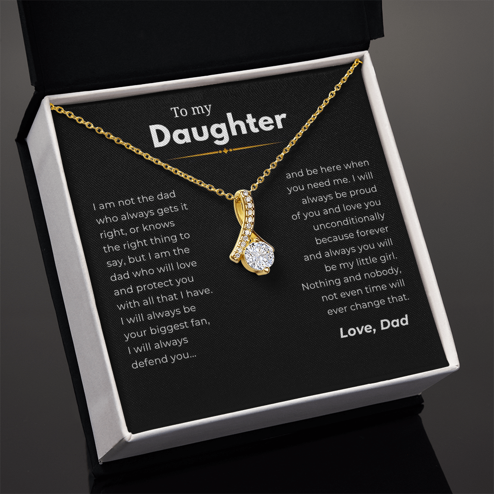 To My Daughter Interlocking Hearts Necklace
