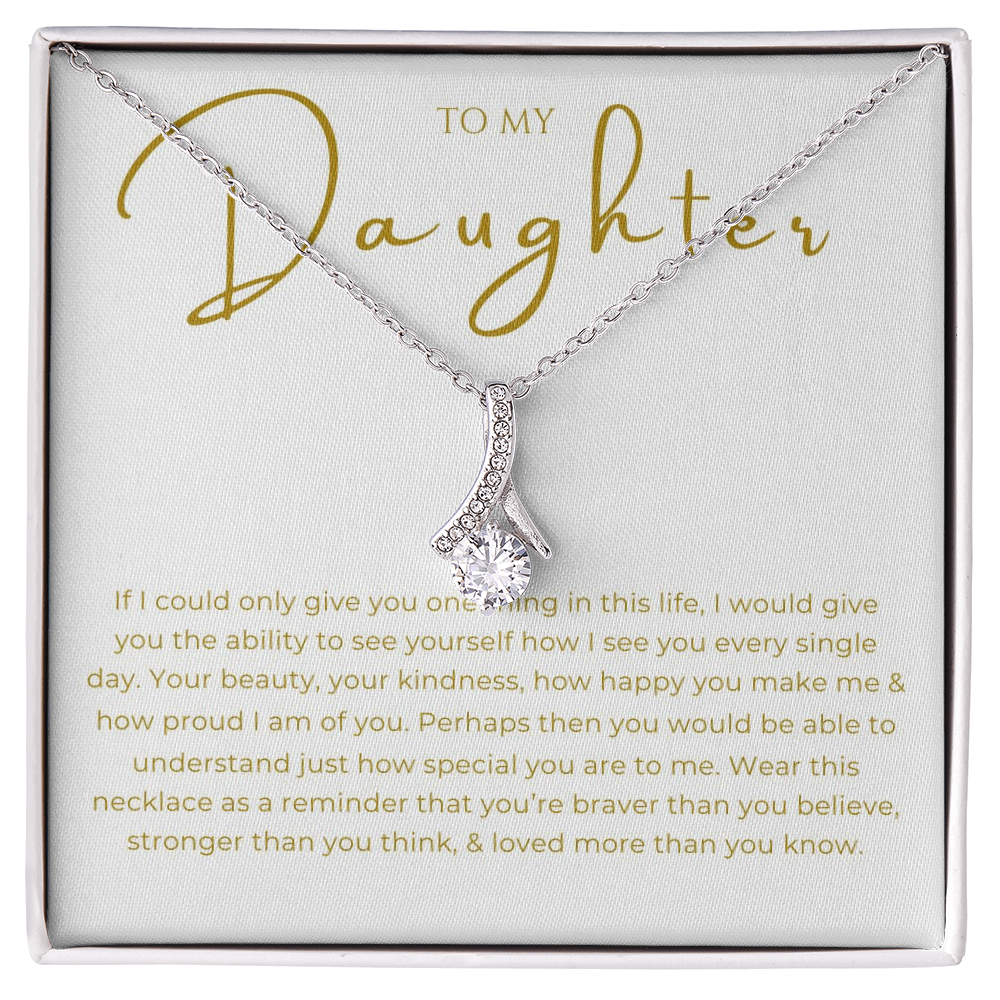 To My Daughter Interlocking Hearts Necklace