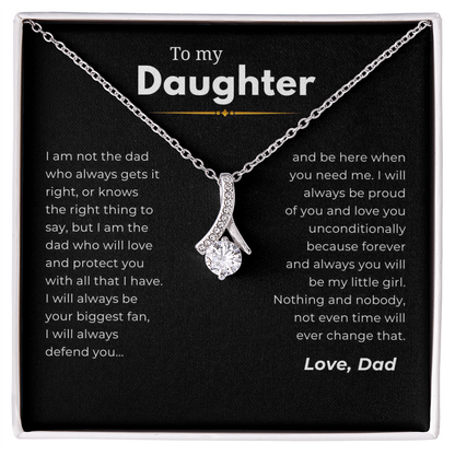 To My Daughter Interlocking Hearts Necklace