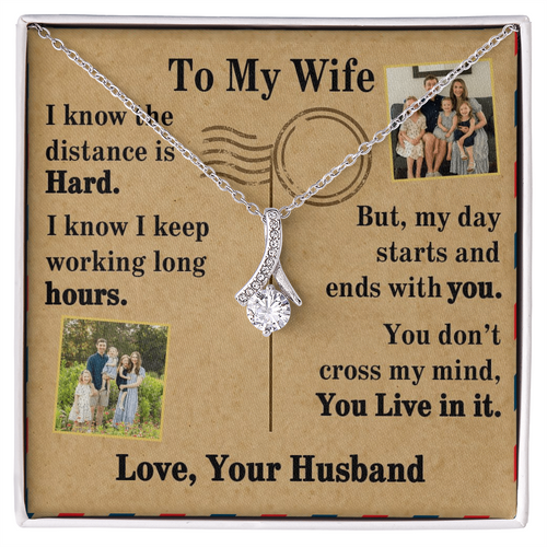 To My Wife Alluring Beauty Necklace With 2 Photos