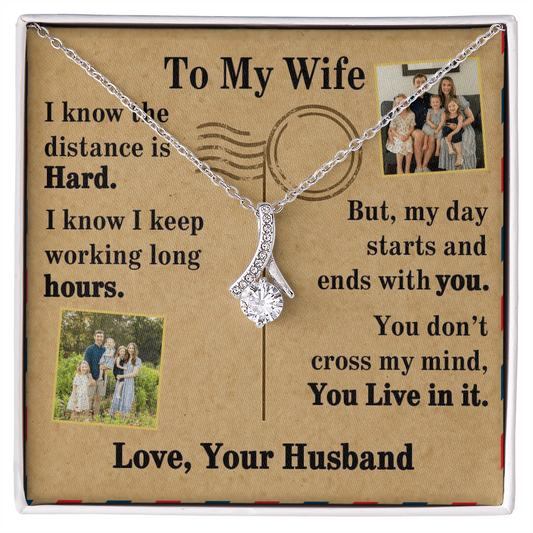 To My Wife Alluring Beauty Necklace With 2 Photos