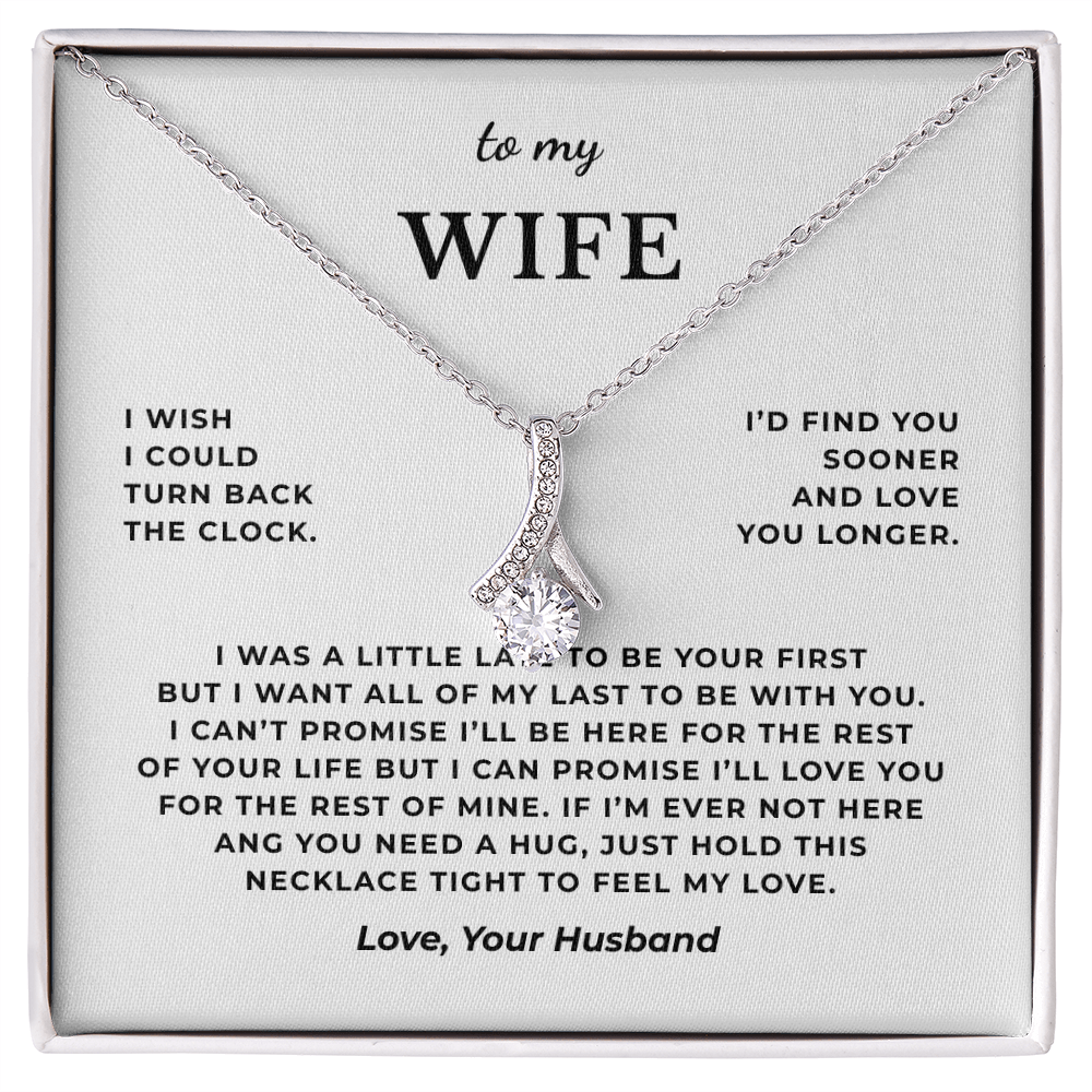 To My Wife Interlocking Hearts Necklace