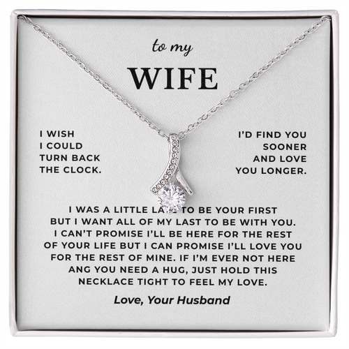 To My Wife Interlocking Hearts Necklace