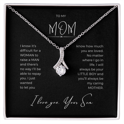 To My Mom Interlocking Hearts Necklace