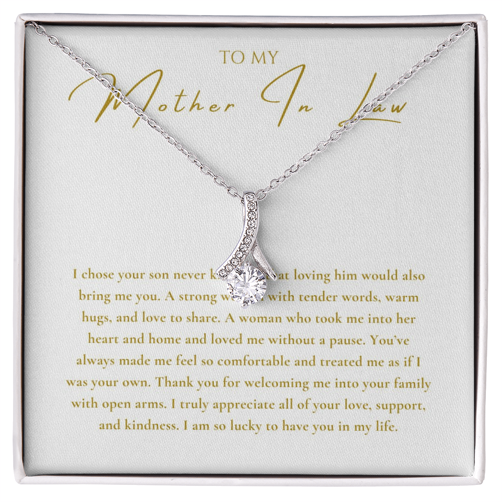 To My Mother In Law Interlocking Hearts Necklace