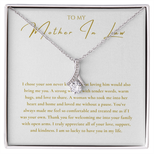To My Mother In Law Interlocking Hearts Necklace