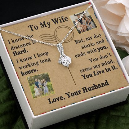To My Wife Alluring Beauty Necklace With 2 Photos