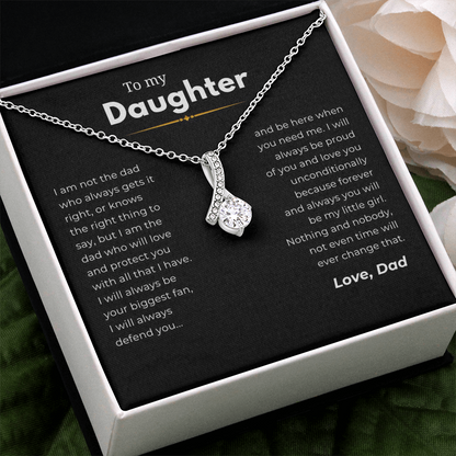 To My Daughter Interlocking Hearts Necklace