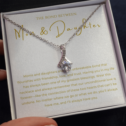 Mom & Daughter Interlocking Hearts Necklace