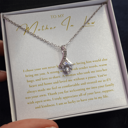 To My Mother In Law Interlocking Hearts Necklace