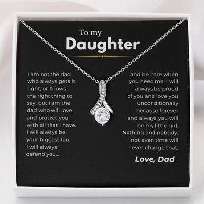 To My Daughter Interlocking Hearts Necklace