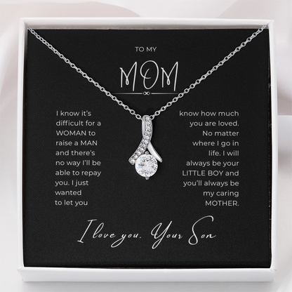 To My Mom Interlocking Hearts Necklace