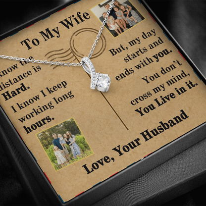 To My Wife Alluring Beauty Necklace With 2 Photos