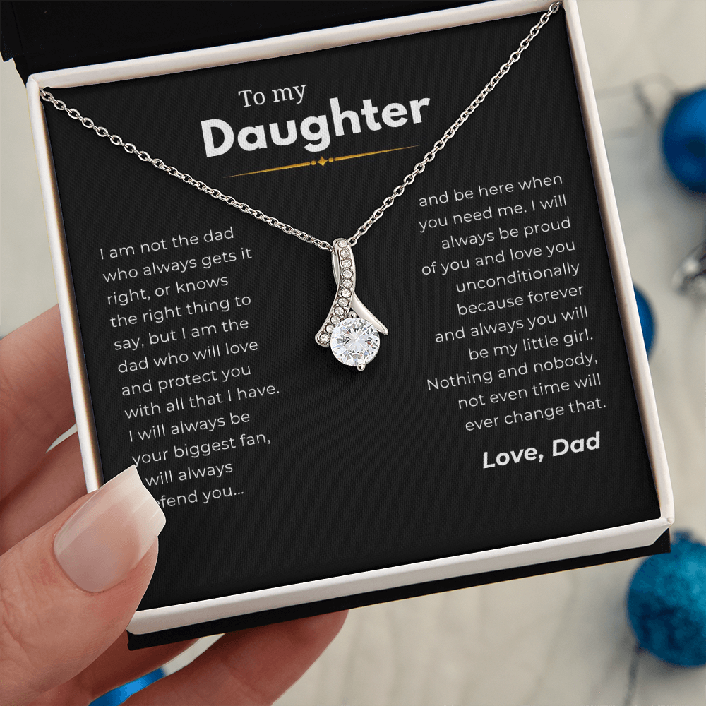 To My Daughter Interlocking Hearts Necklace