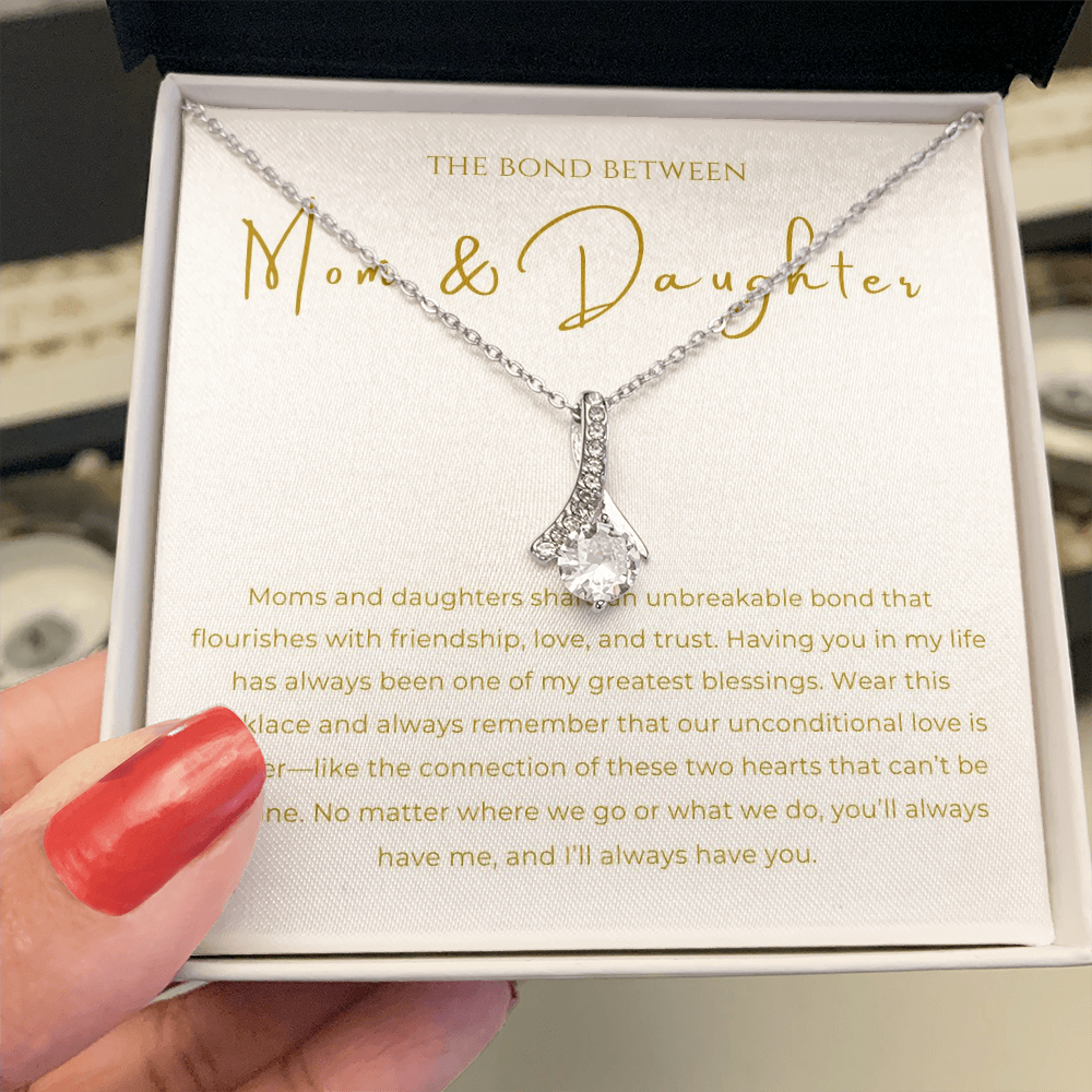 Mom & Daughter Interlocking Hearts Necklace