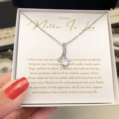 To My Mother In Law Interlocking Hearts Necklace