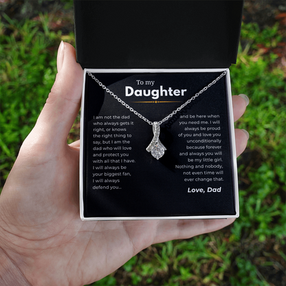 To My Daughter Interlocking Hearts Necklace