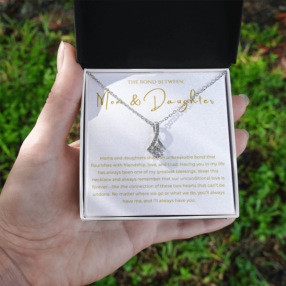 Mom & Daughter Interlocking Hearts Necklace