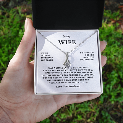 To My Wife Interlocking Hearts Necklace