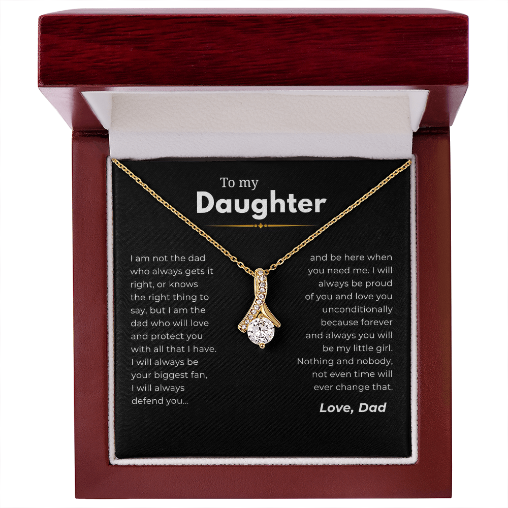 To My Daughter Interlocking Hearts Necklace