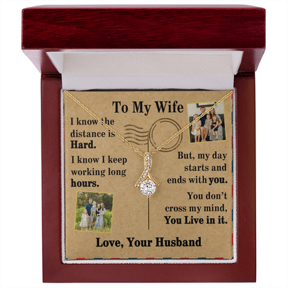 To My Wife Alluring Beauty Necklace With 2 Photos