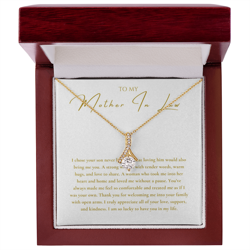To My Mother In Law Interlocking Hearts Necklace