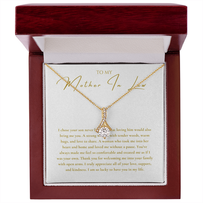 To My Mother In Law Interlocking Hearts Necklace