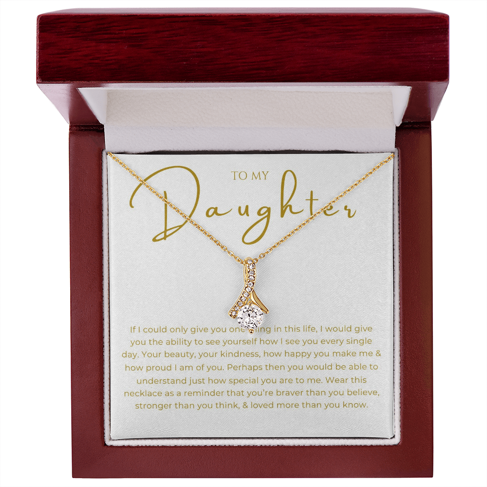 To My Daughter Interlocking Hearts Necklace