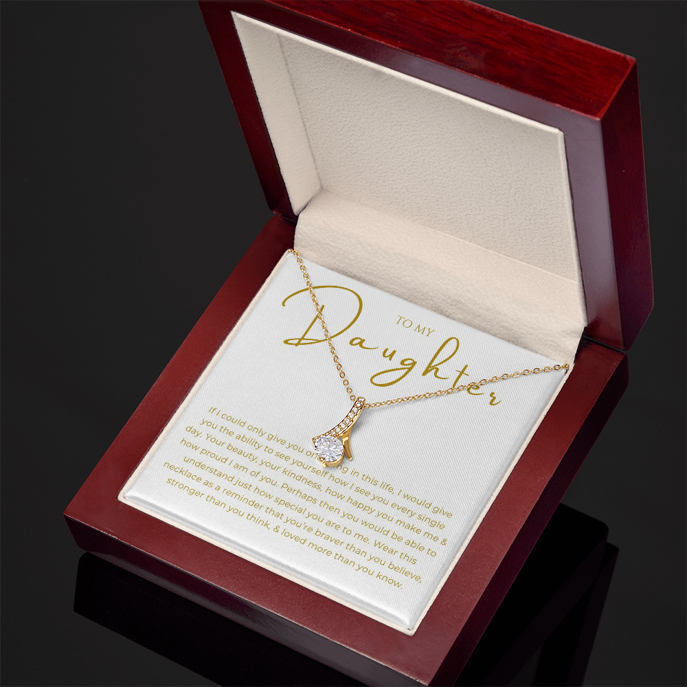 To My Daughter Interlocking Hearts Necklace