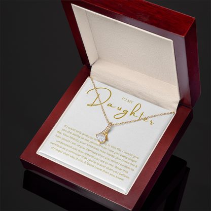 To My Daughter Interlocking Hearts Necklace