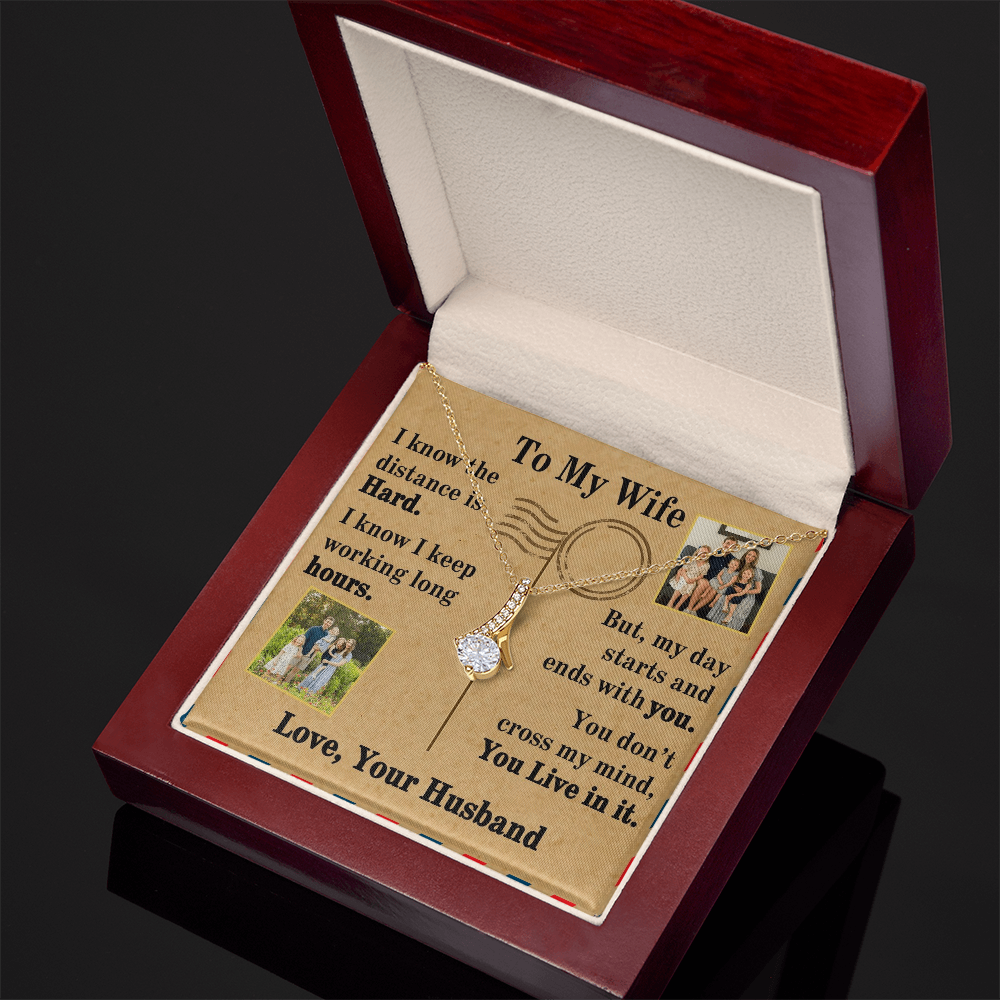 To My Wife Alluring Beauty Necklace With 2 Photos