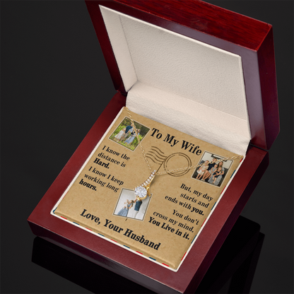 To My Wife Alluring Beauty Necklace With 3 Photos