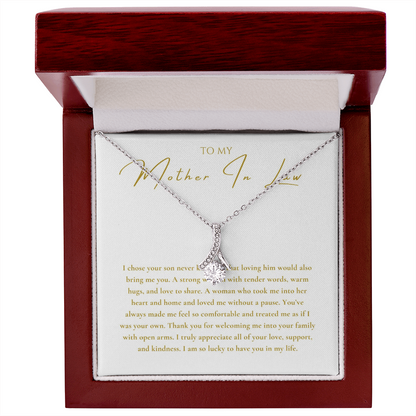 To My Mother In Law Interlocking Hearts Necklace