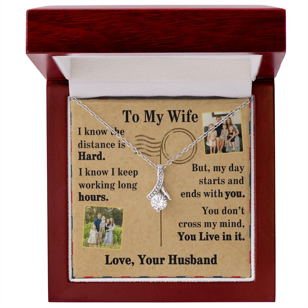 To My Wife Alluring Beauty Necklace With 2 Photos