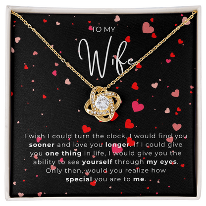 To My Wife Love Knot Necklace