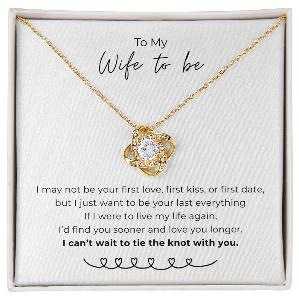 To My Wife To Be Love Knot Necklace