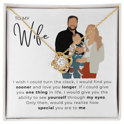 To My Wife Love Knot Necklace