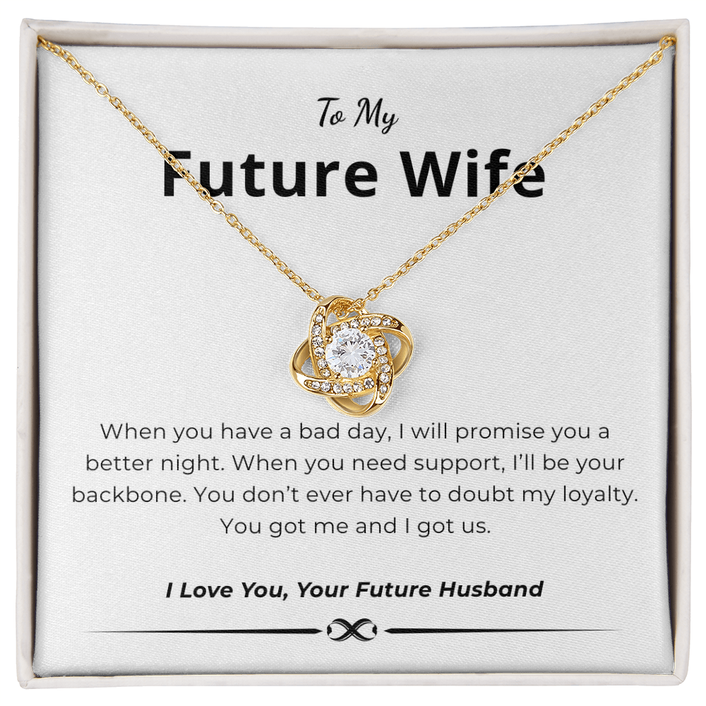 To My Future Wife Love Knot Necklace