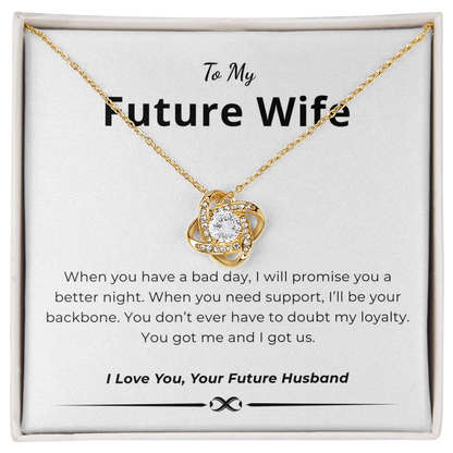 To My Future Wife Love Knot Necklace
