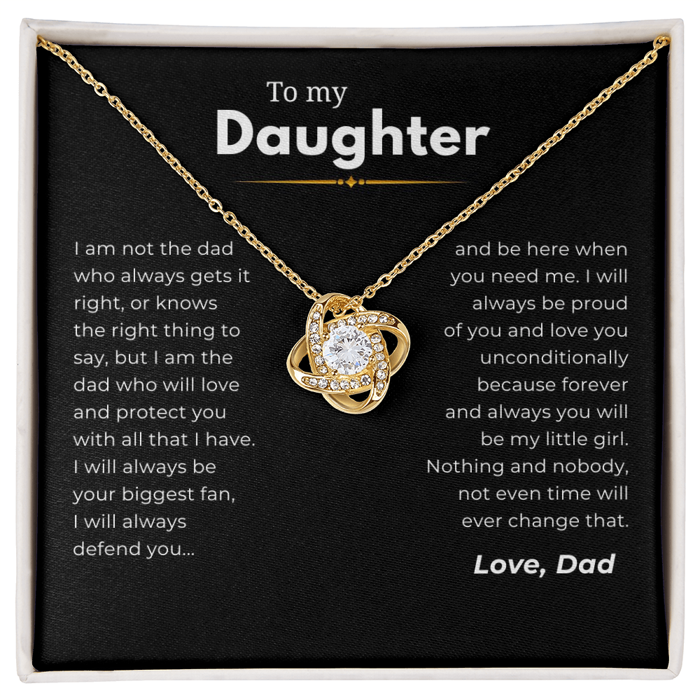 To My Daughter Interlocking Hearts Necklace