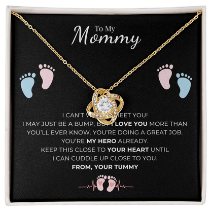 To My Mommy Love Knot Necklace