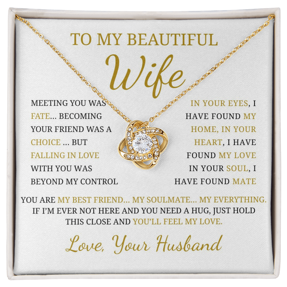 To My Wife Love Knot Necklace