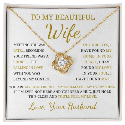 To My Wife Love Knot Necklace