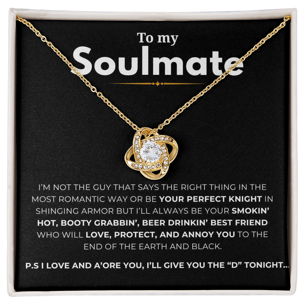 To My Soulmate Love Knot Necklace