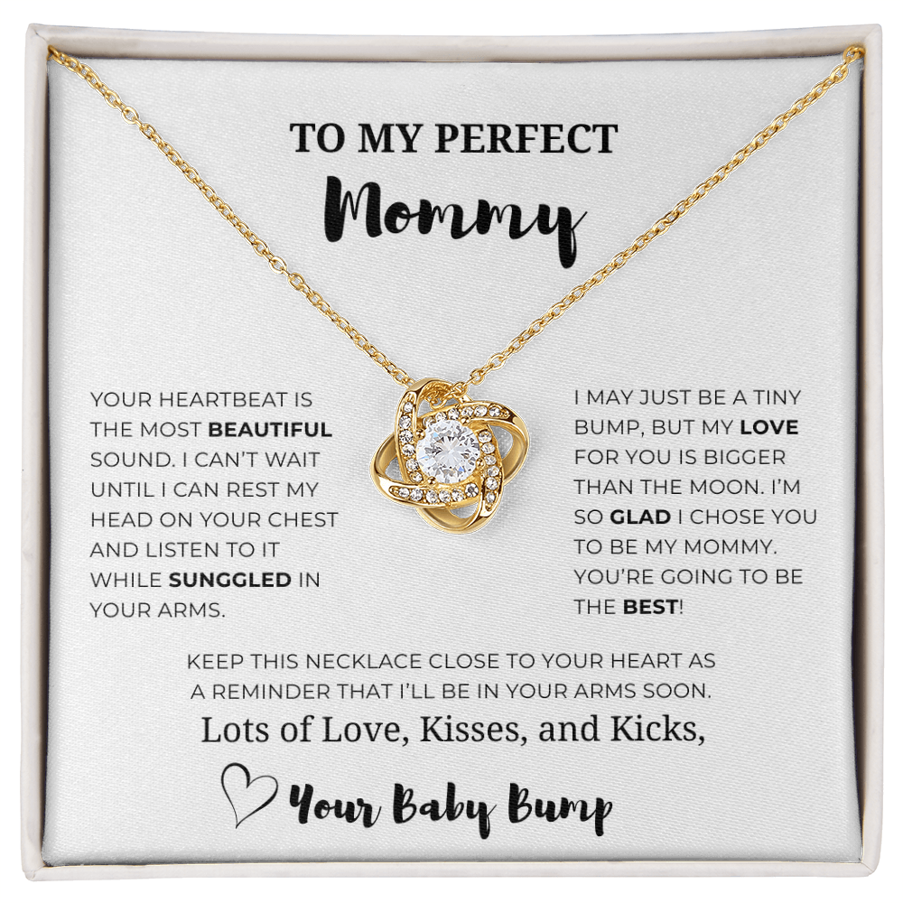 To My Perfect Mommy Love Knot Necklace
