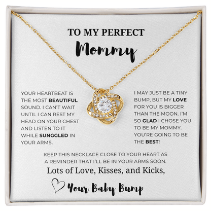 To My Perfect Mommy Love Knot Necklace