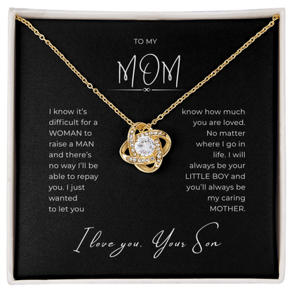 To My Mom Interlocking Hearts Necklace