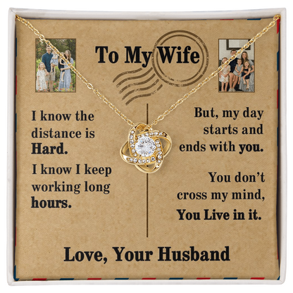 To My Wife Love Knot Necklace