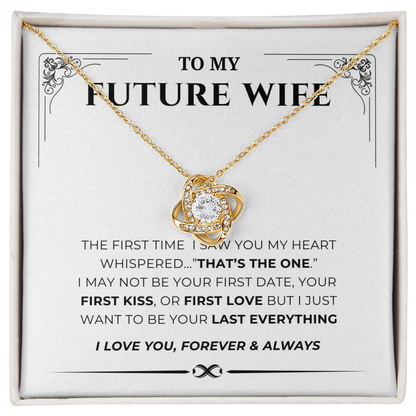 To My Future Wife Love Knot Necklace