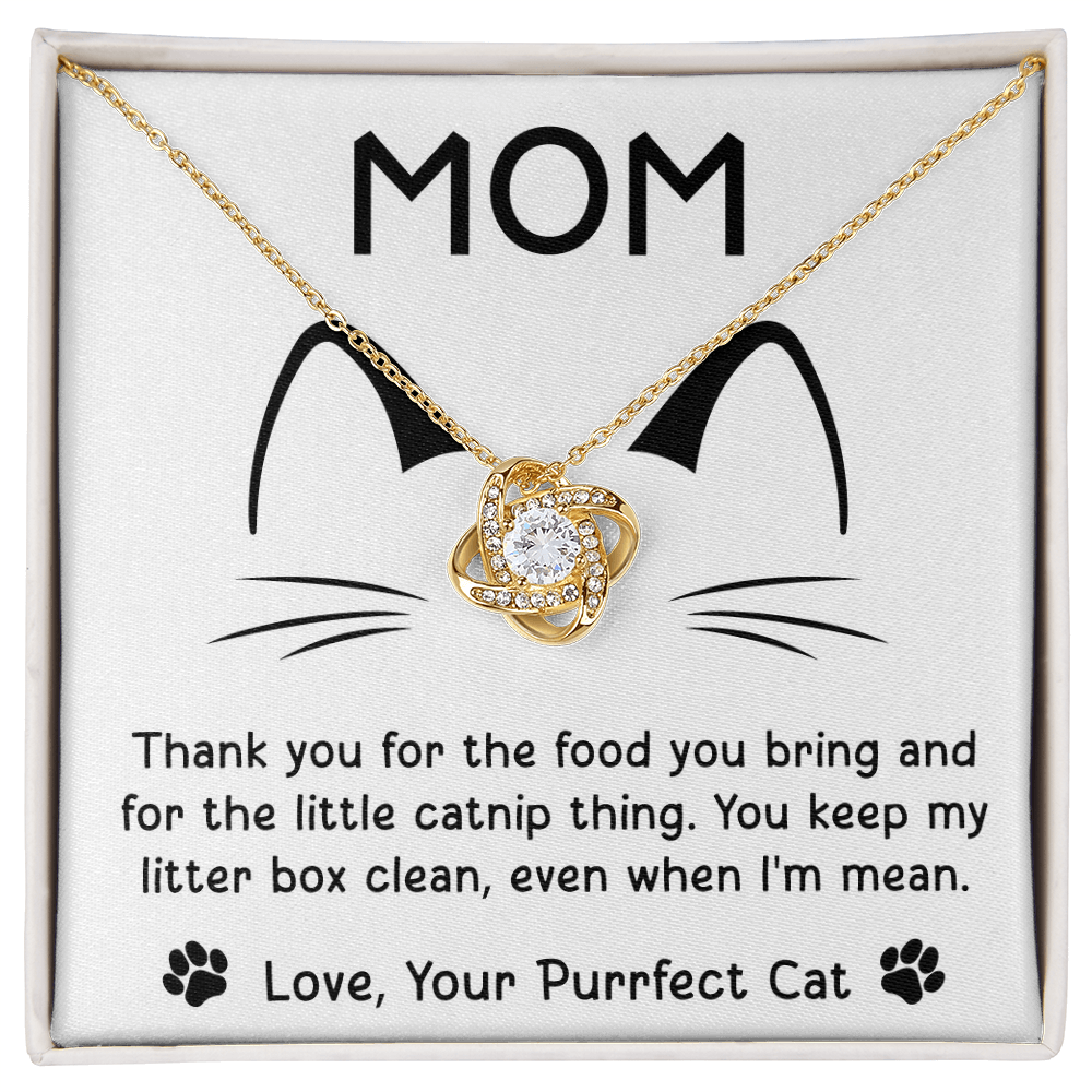 Purrfect Cat Love Knot Necklace
